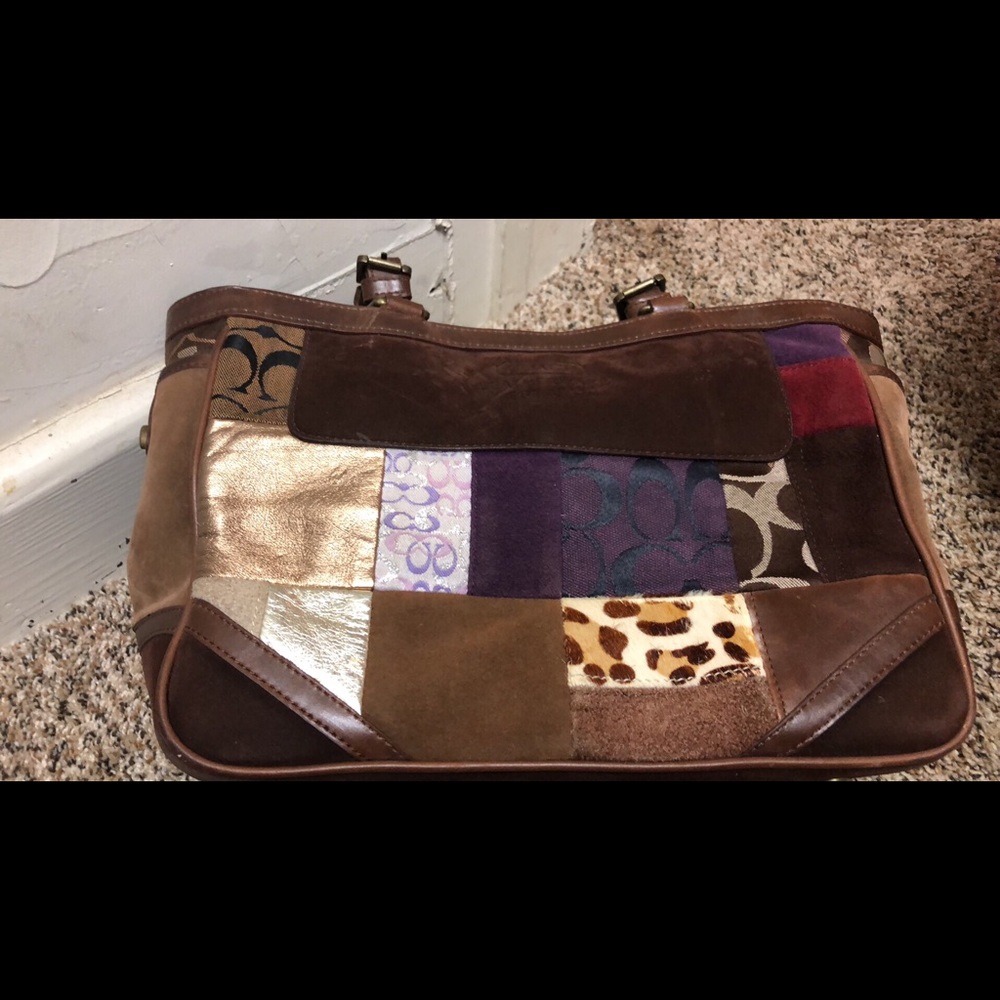 Coach Animal Print Purse with wallet